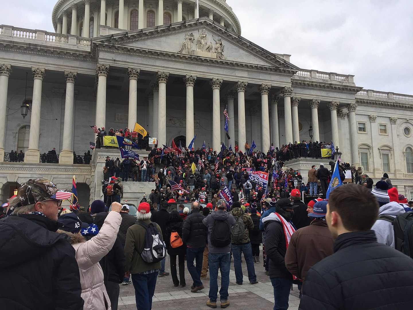 protesters gathering outside the Capitol