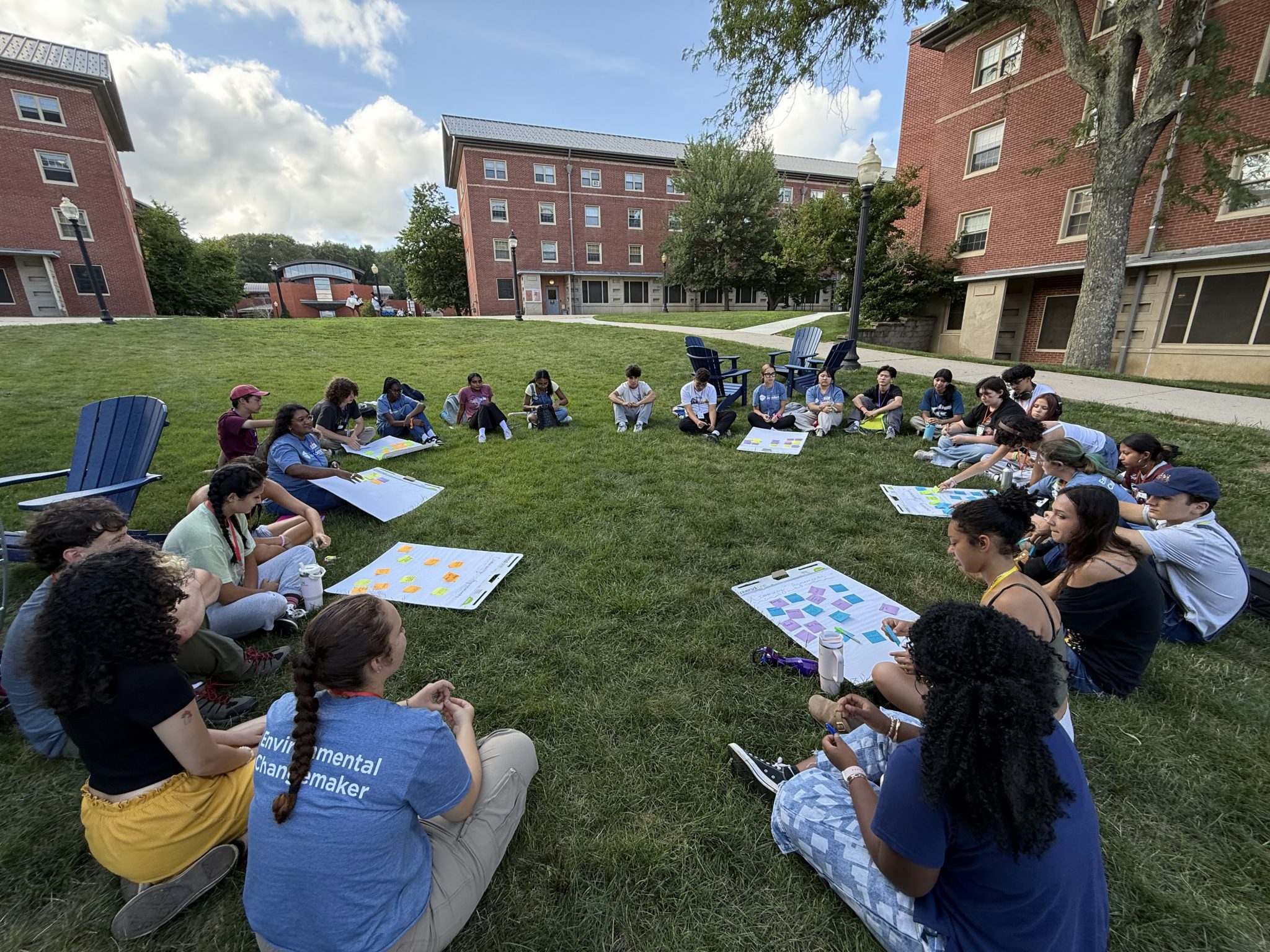 NRCA CAP Students at the UConn Storrs Campus working on team-building activities and gaining field experience.