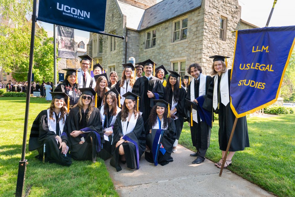 Graduates of the LLM in U.S. Legal Studies at the May 2026 UConn Law Commencement.